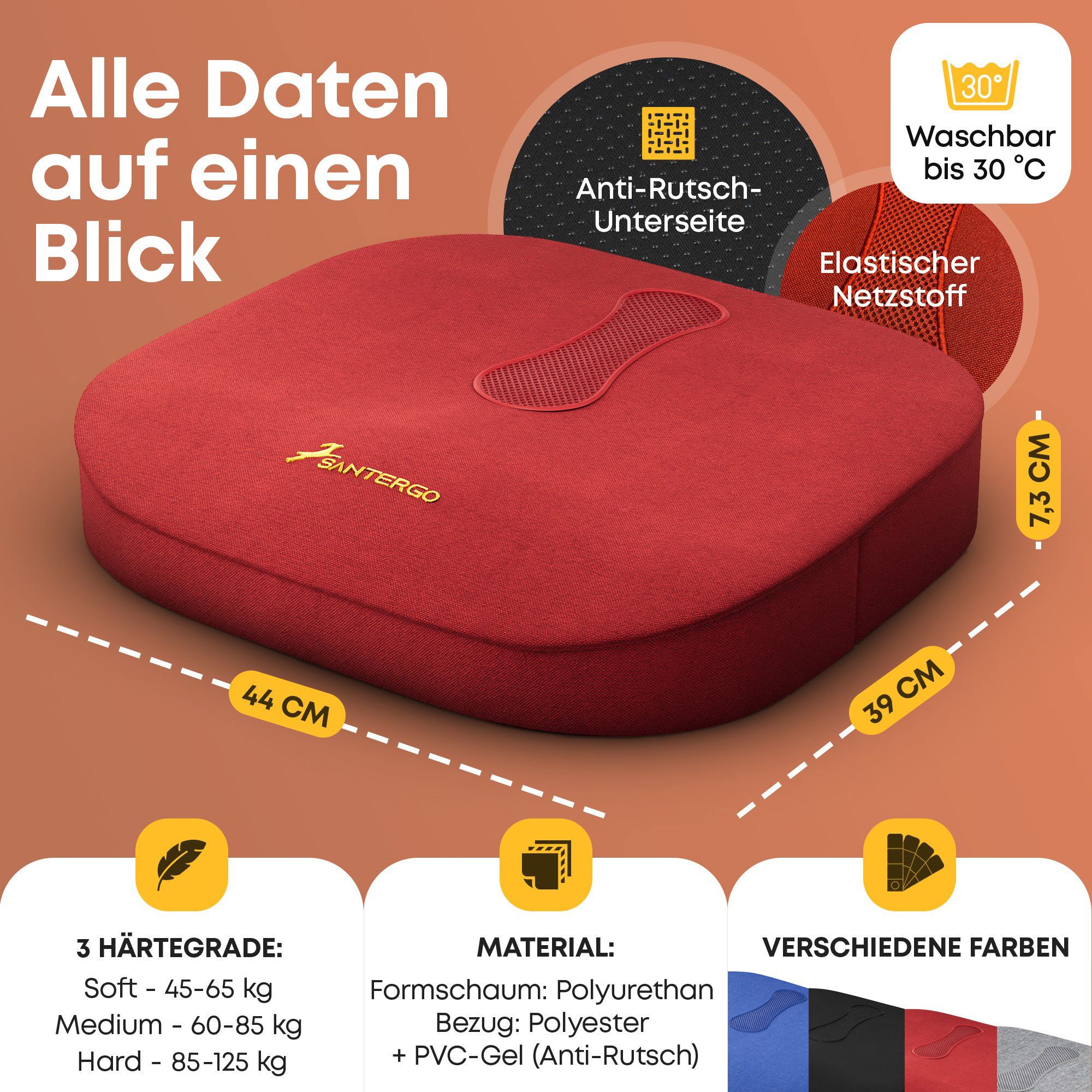SANTERGO Orthopädisches Sitzkissen