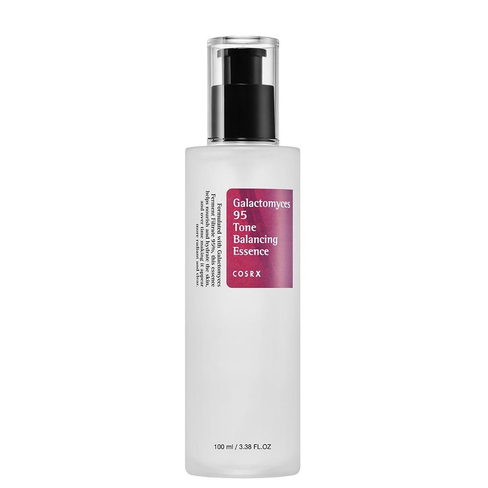 Eine Flasche Galactomyces 95 Tone Balancing Essence mit Pumpspender. 100 ml / 3.38 FL.OZ.
