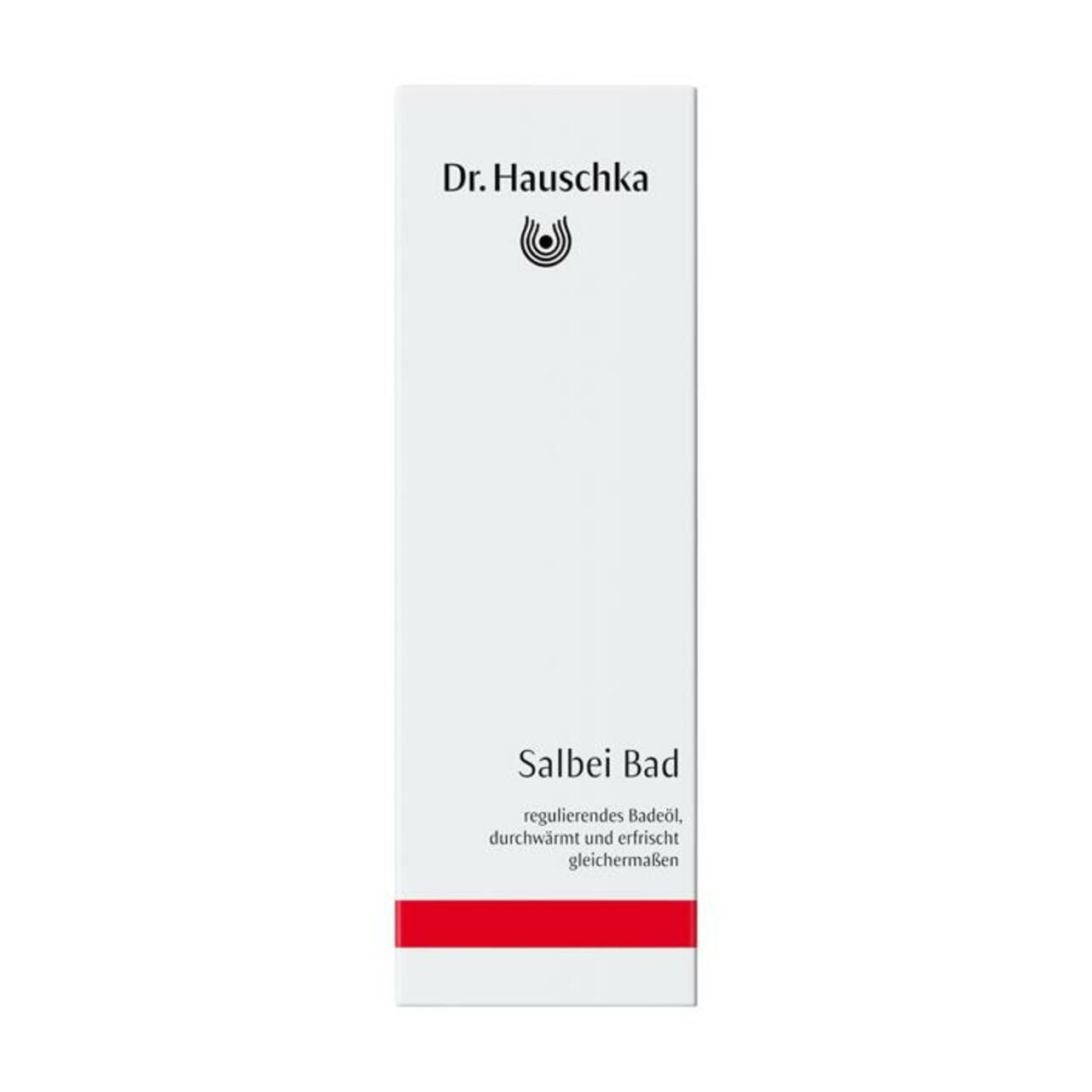 Dr. Hauschka Salbei Bad. Produktverpackung mit Produktnamen und Logo.