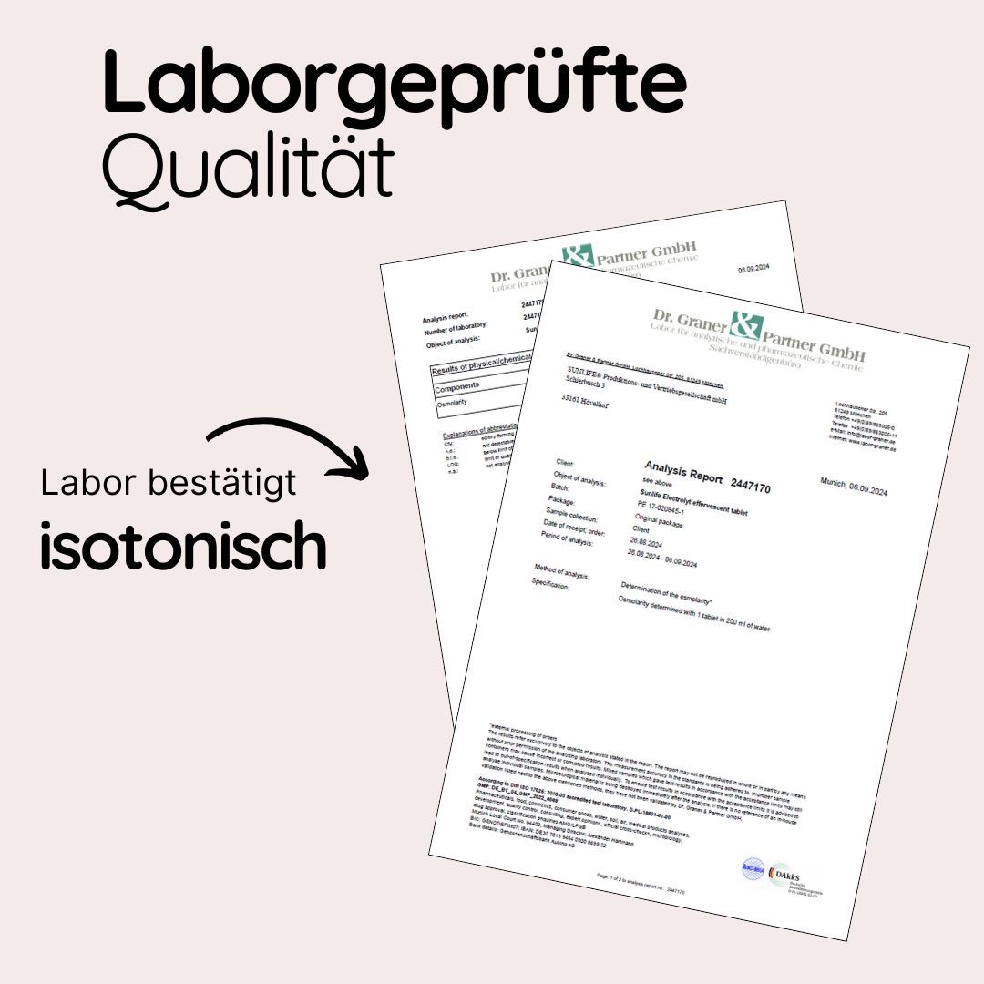 SUNLIFE® Elektrolyte Brausetabletten isotonisch Zitrone-Limette Dextrose Party Reisen Sport