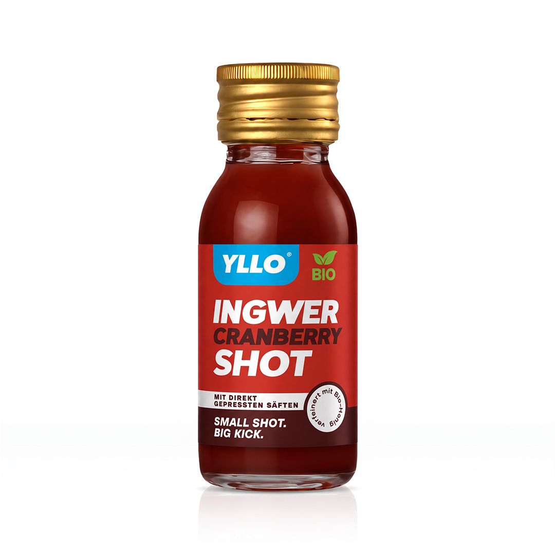 YLLO Bio Ingwer Preiselbeere Shot