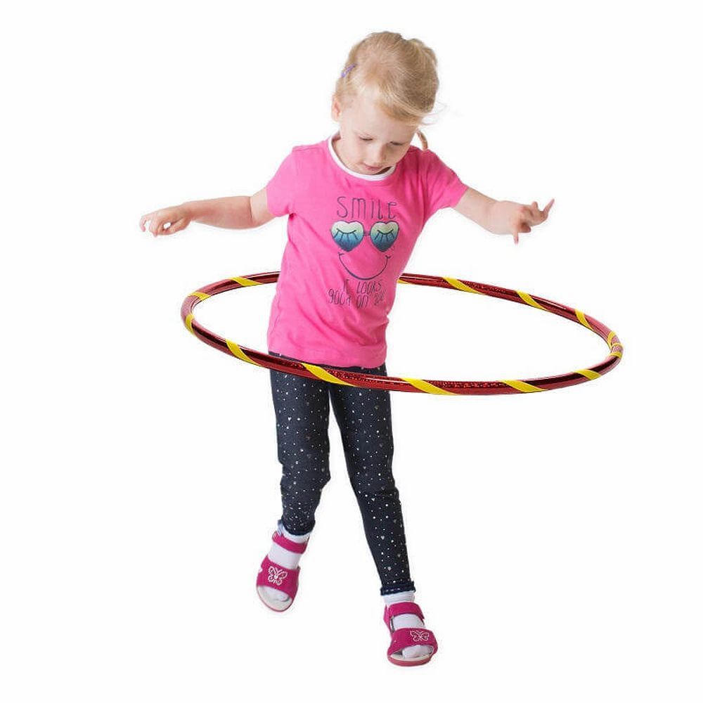 Hoopomania Funny Kinder-Hula-Hoop | Ø 80 cm Rot-Gelb 1 St
