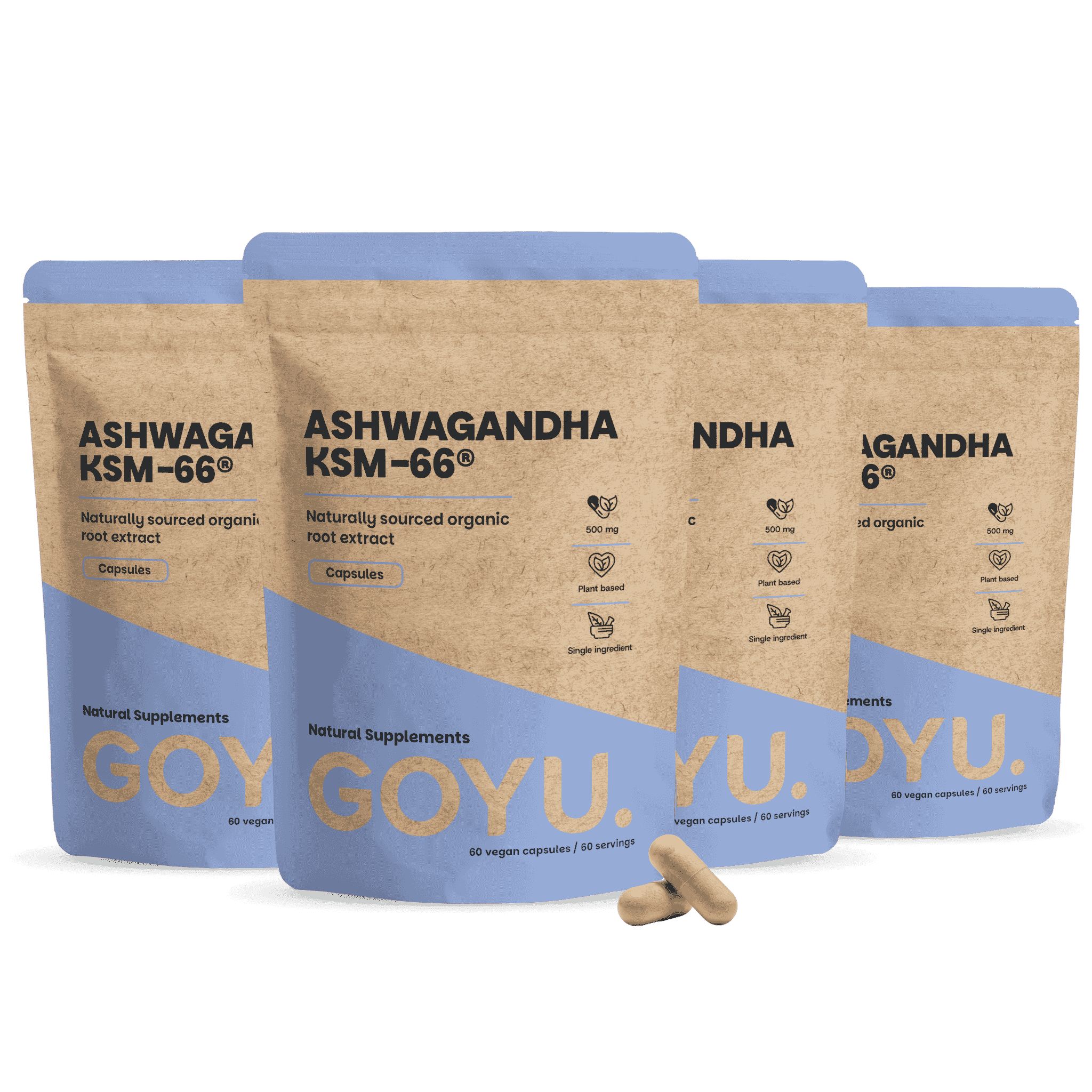 Goyu® - Ashwagandha Ksm-66 Kapseln 500 mg Bio Multipack 240 St