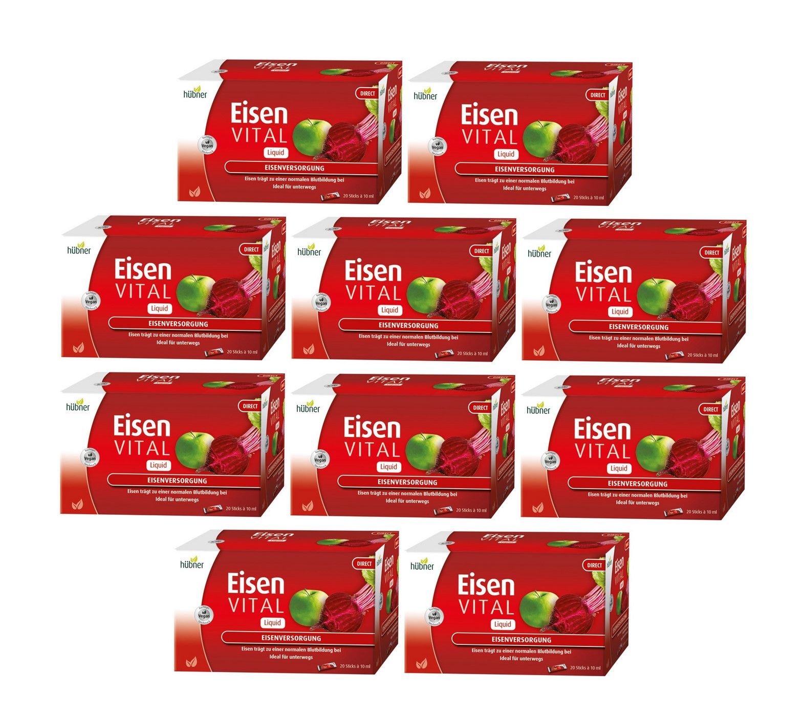 Hübner Eisen Vital F Direkt 2000ml  10 x 20 Sticks
