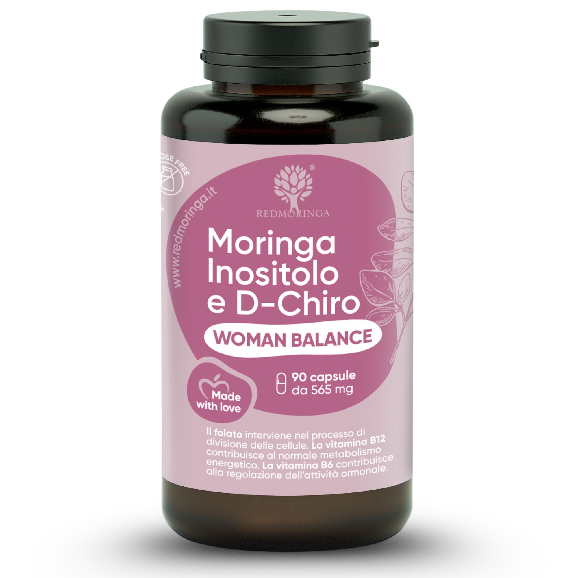 RedMoringa Woman Balance Myo-Inositol, D-Chiro-Inositol & Bio Moringa 90 Kapseln 1 St