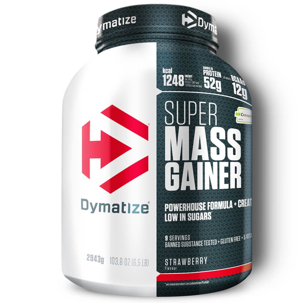 DYMATIZE Weight-Gainer Pulver Super Mass Kohlenhydrate Gourmet Strawberry