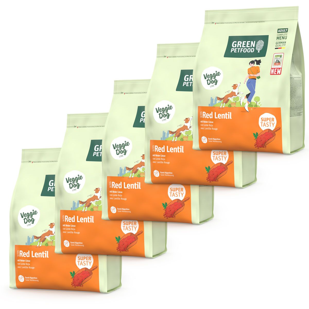 Green Petfood with Red Lentil