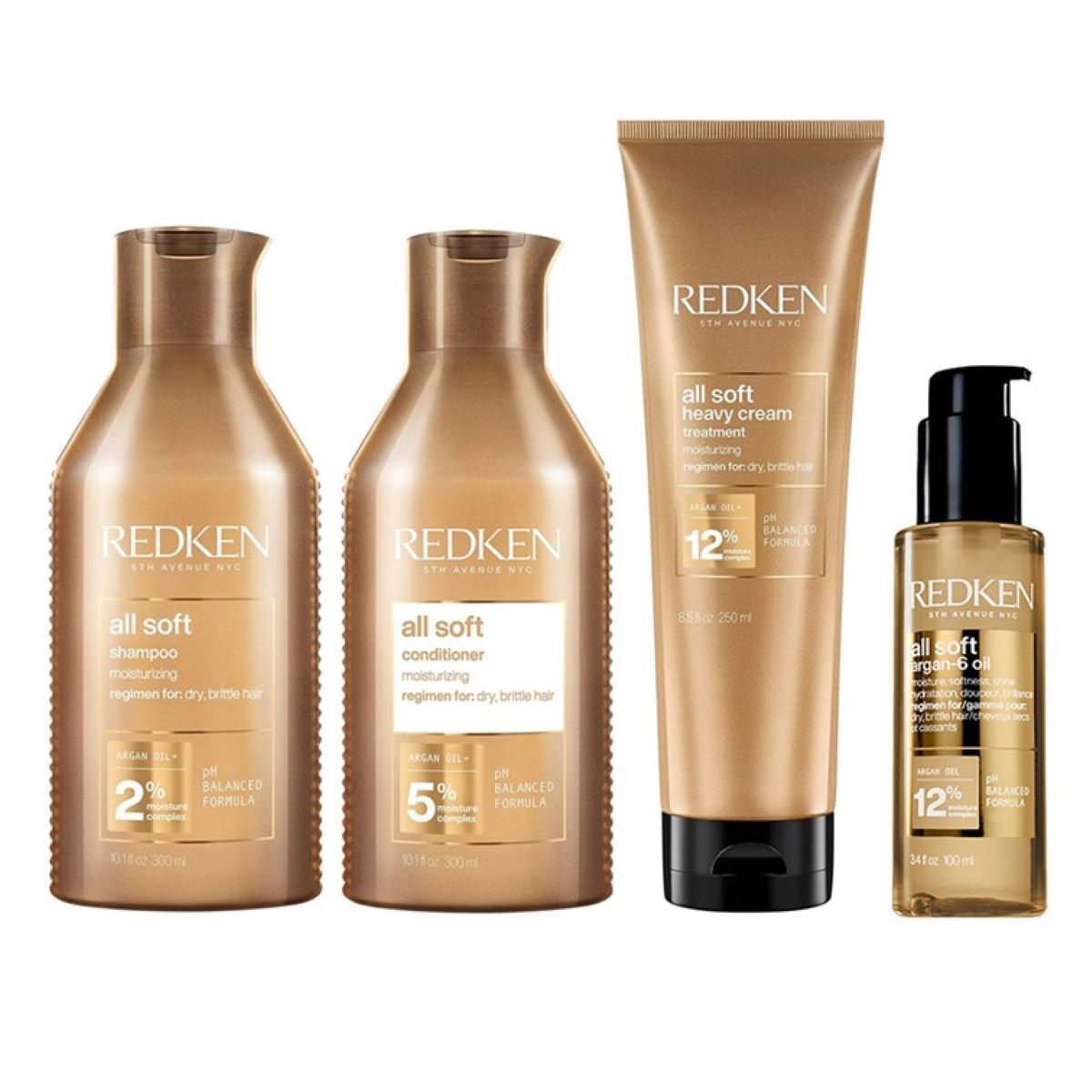 Redken All Soft Bundle Heavy & Argan 4er Set 950 ml