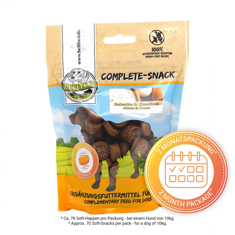 Bellfor Ergänzungsfuttermittel für Hunde - Gelenke und Knochen Complete-Snack 3x150 g Kekse