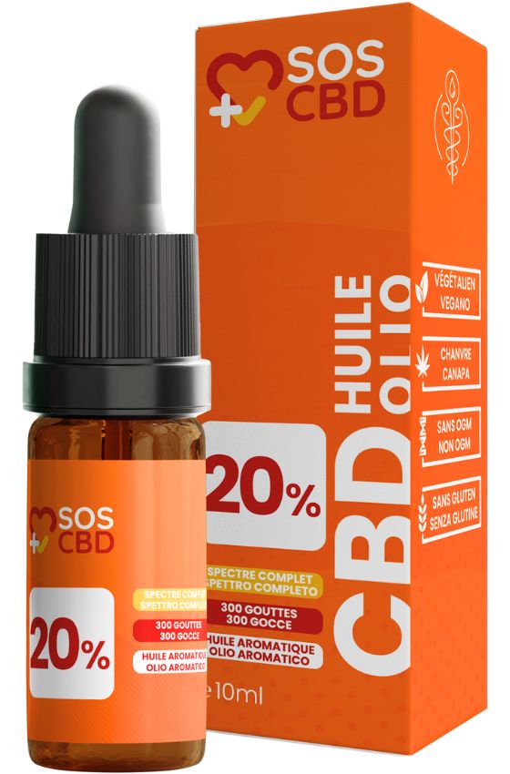 Olio Cannabis SOS CBD® con CBD a spettro completo al 20% - 10 ml 300 g