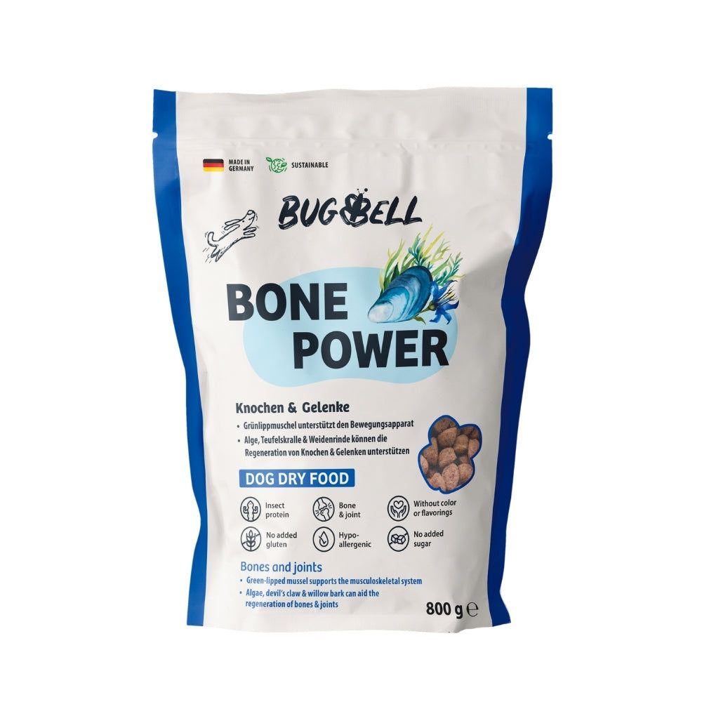 BugBell Trockenfutter BonePower - Knochen & Gelenke 800 g Pellets