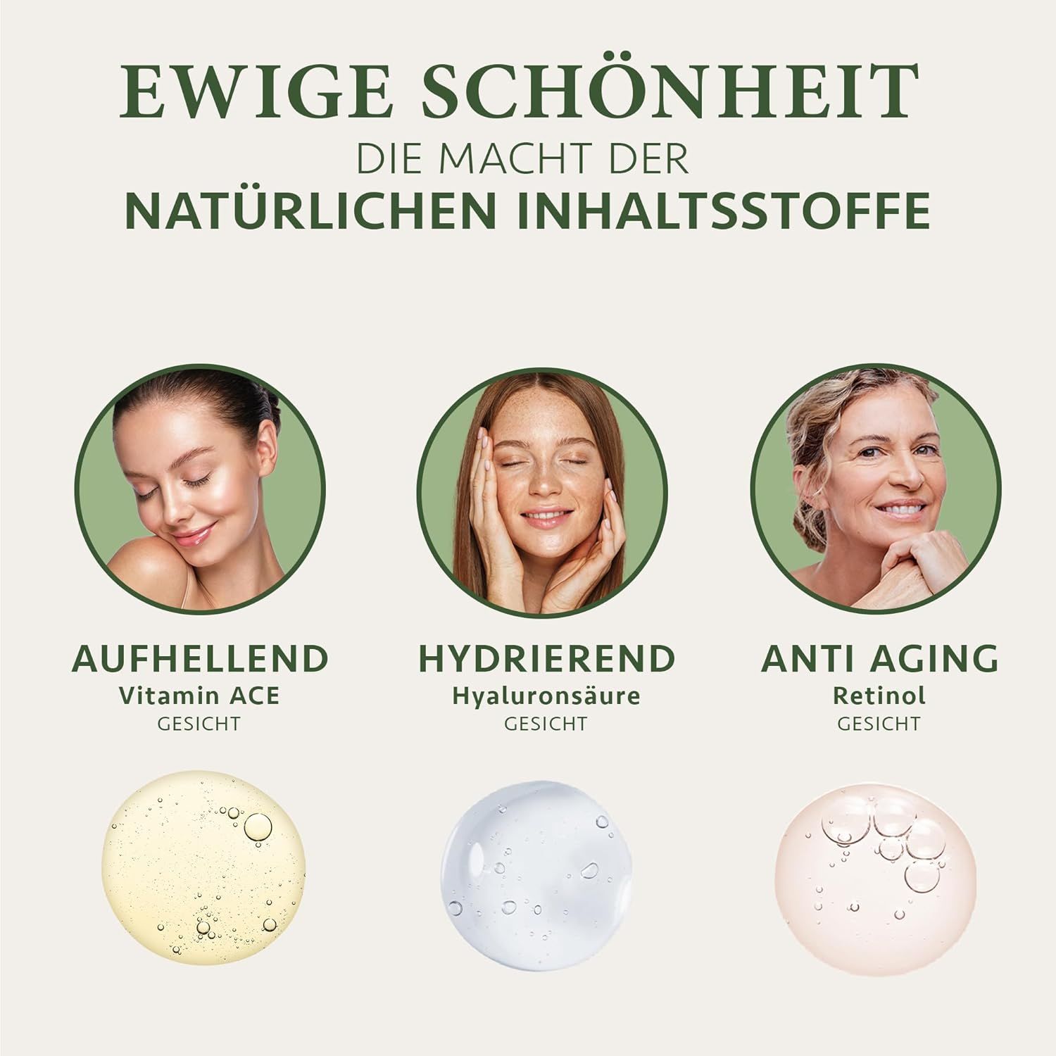 Satin Naturel luxuriöses Geschenkset für Frauen
