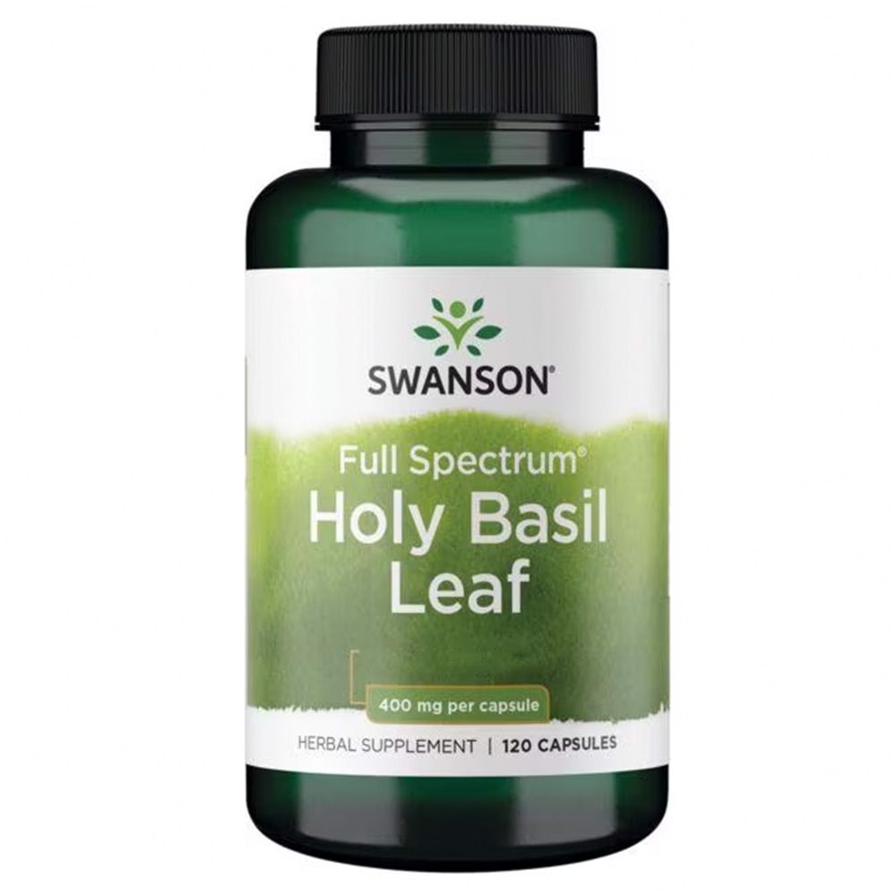 Swanson, Full Spectrum Holy Basil Leaf (Heiliges Basilikum-Blatt),glutenfreie Kapseln