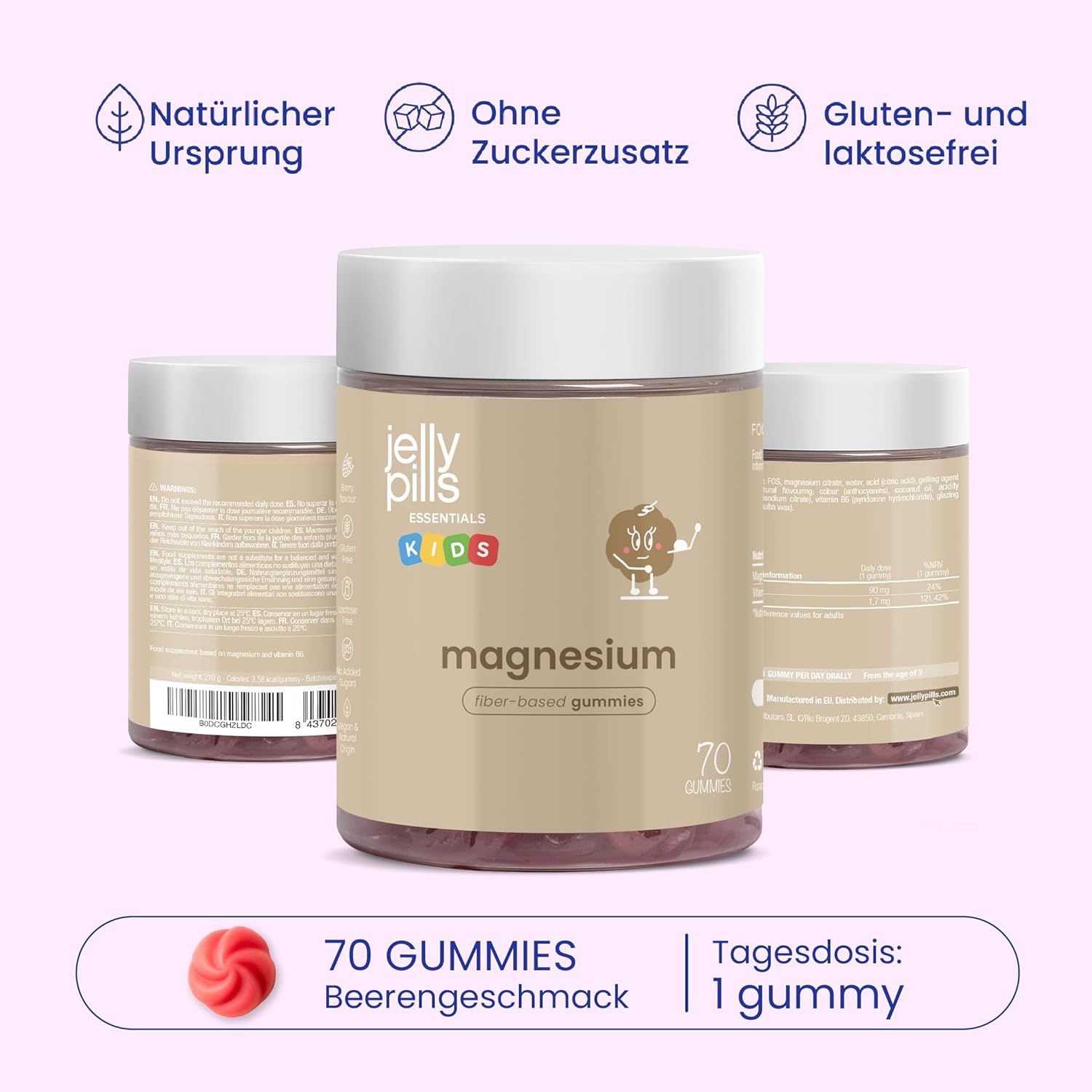 Jelly Pills Magnesium Gummis Kinder V2602-6247