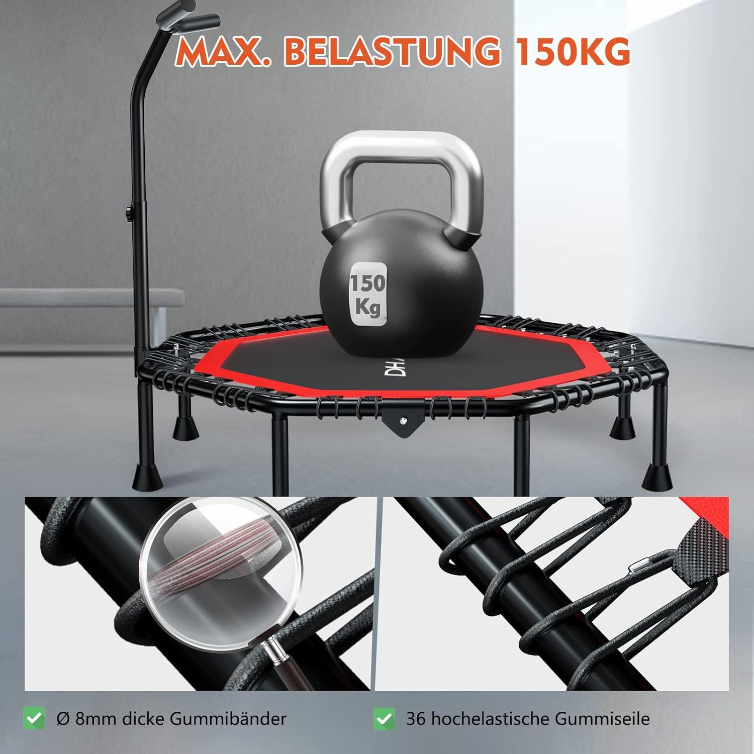 DH Fitlife klappbar Fitness Trampolin