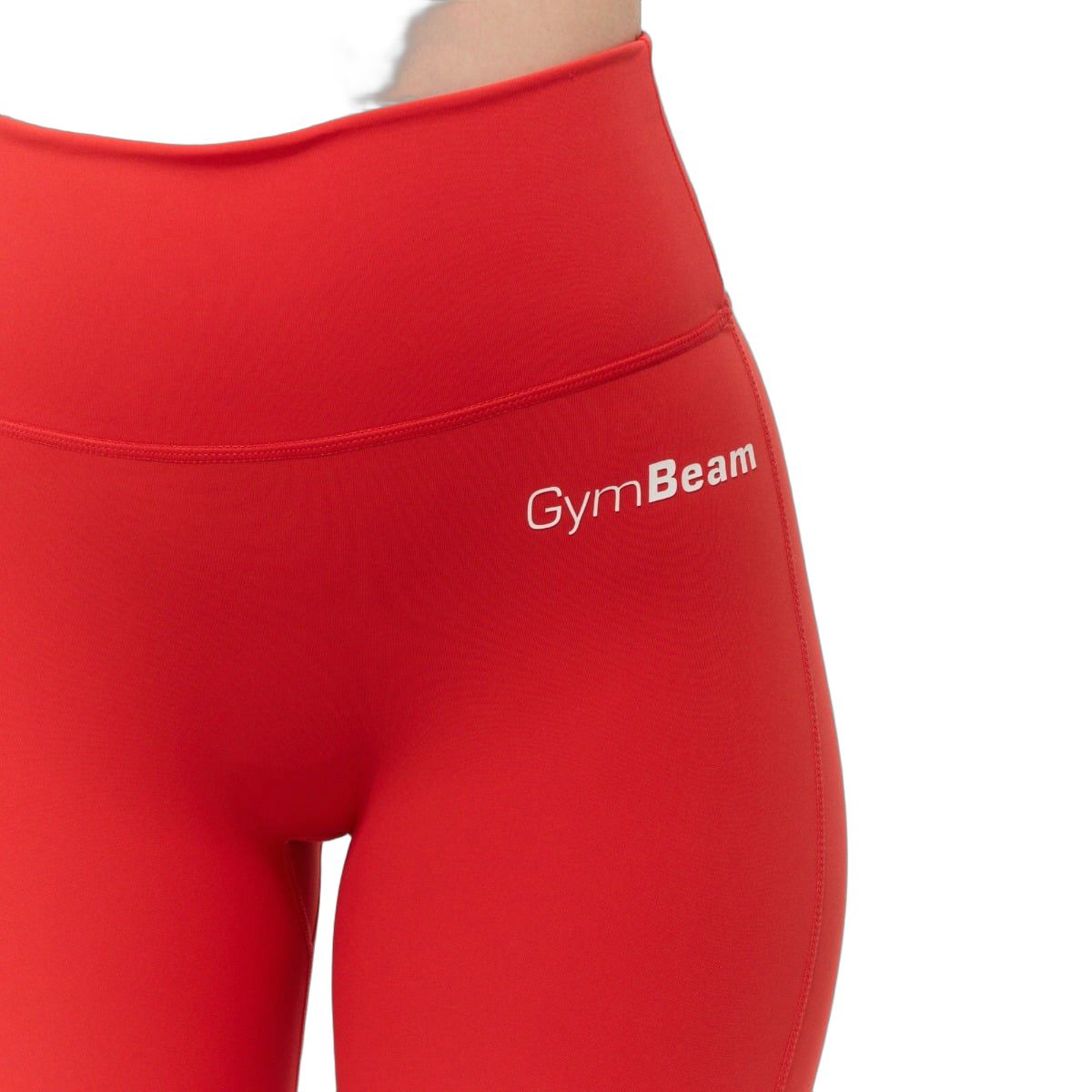 GymBeam Leggings Damen mit hoher Taille und Knöchellänge in Hot Red
