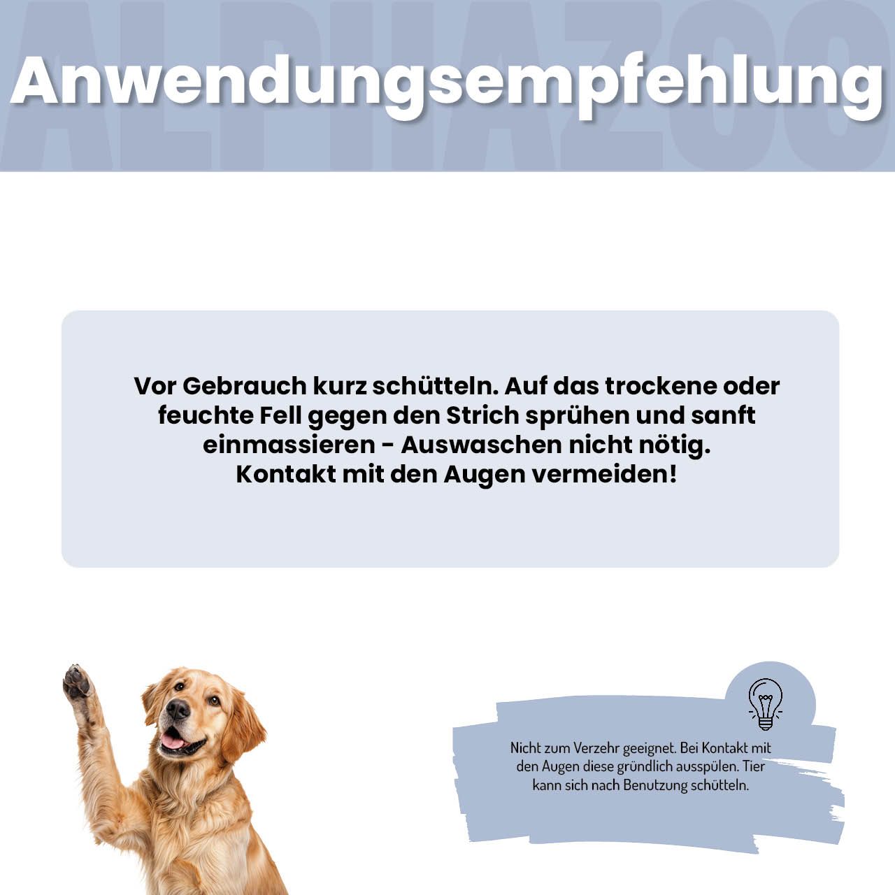 alphazoo Coco Loco Fellspray für Hunde – Kokos und Sheabutter