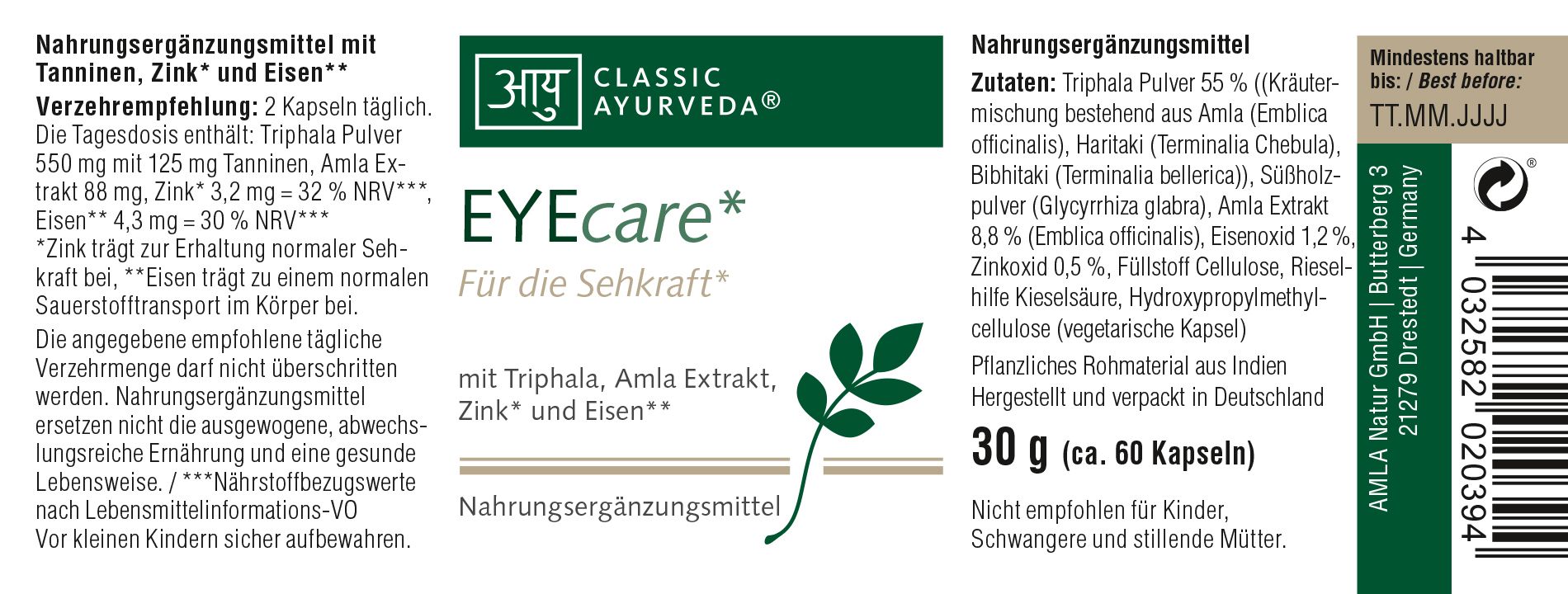 Classic Ayurveda - EYEcare* 30 g