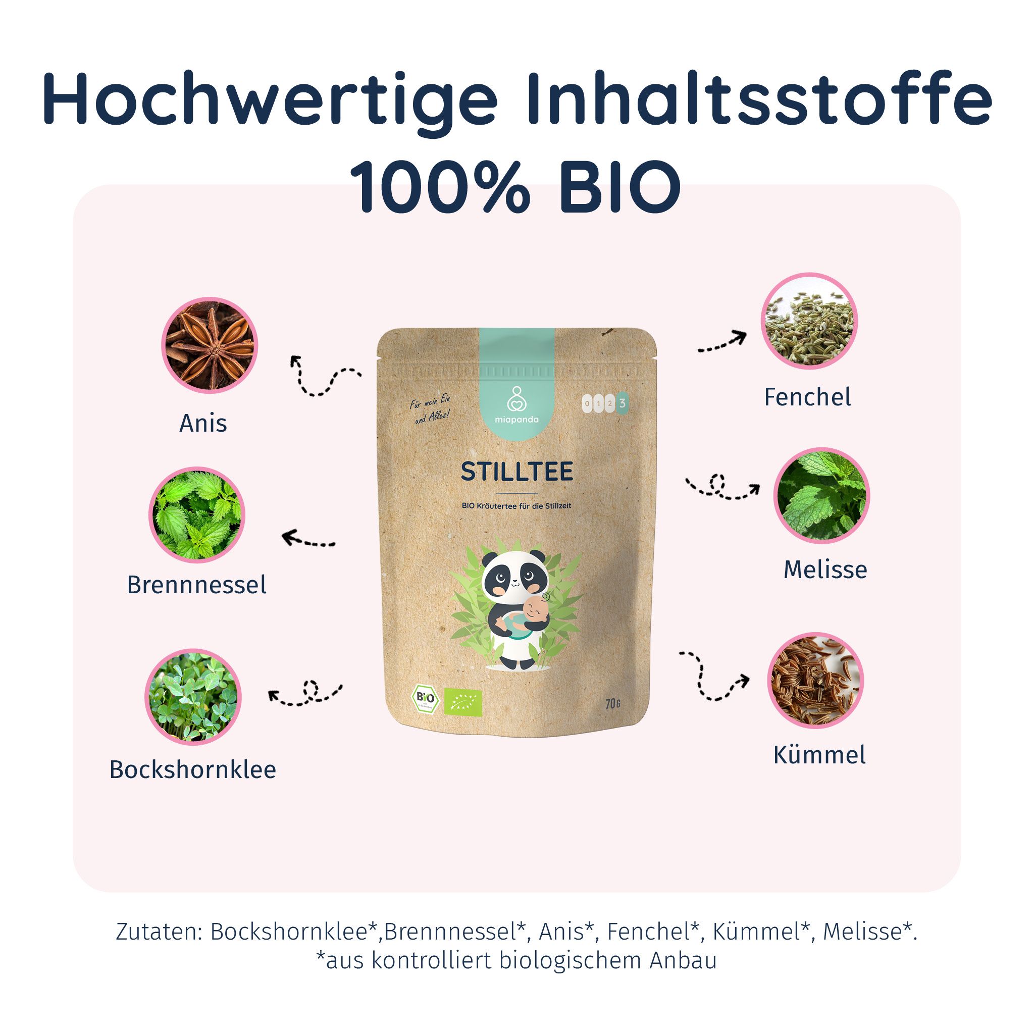 miapanda BIO-Stilltee mit 39 % Bockshornklee