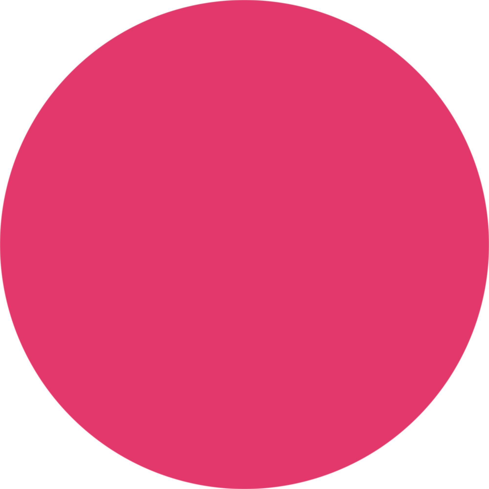 Vollflächiger, pinkfarbener Kreis auf weißem Hintergrund. Einfache, runde Form.