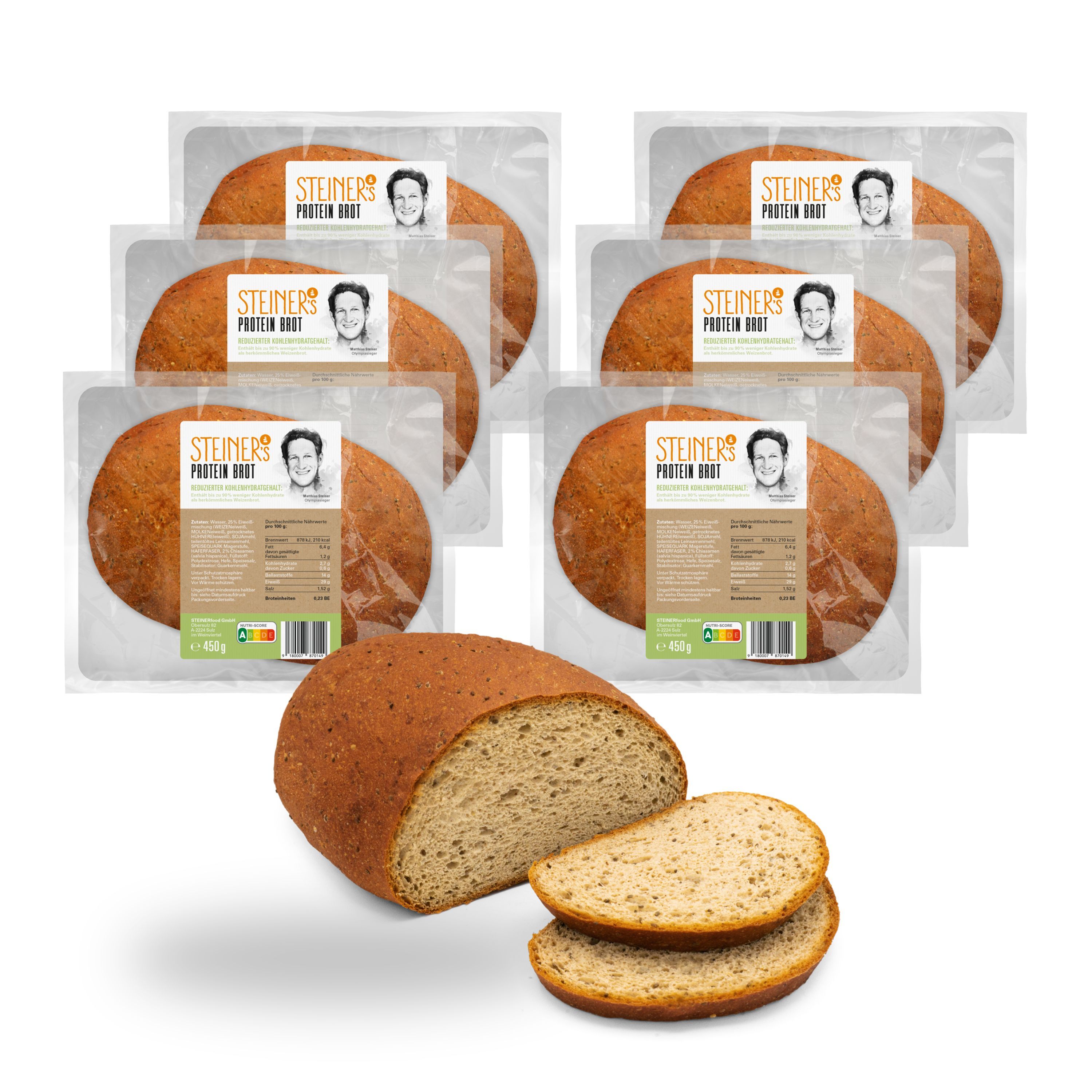 STEINER´s Protein Brot 6x450 g