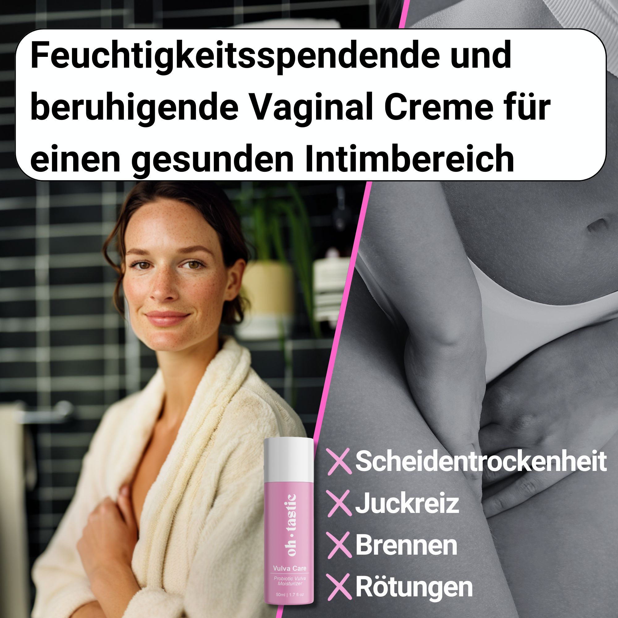 ohtastic Natürliche Vaginal Creme 50 ml Vaginalcreme