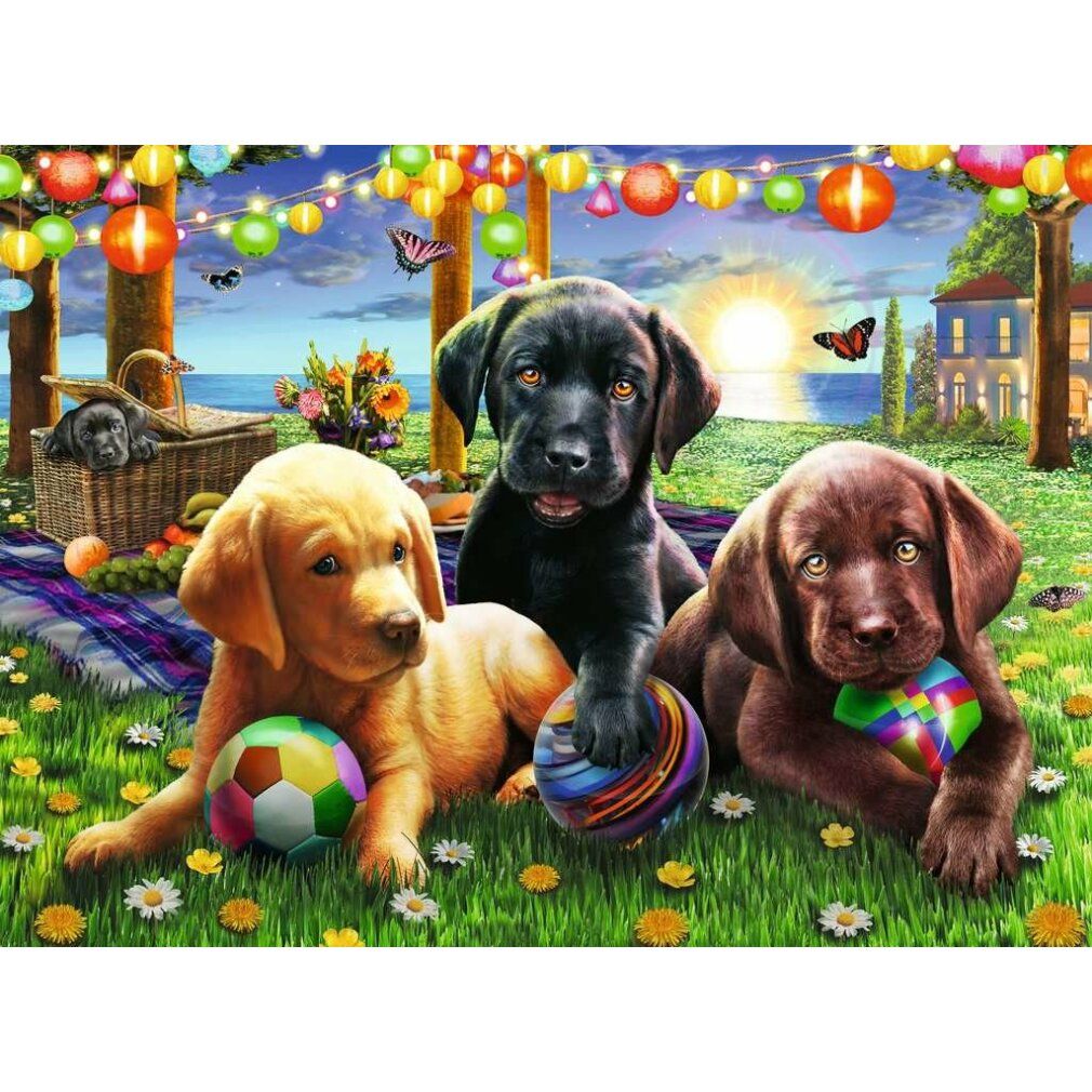 ravensburger Hunde-Picknick-Puzzle xxl 100 Teile