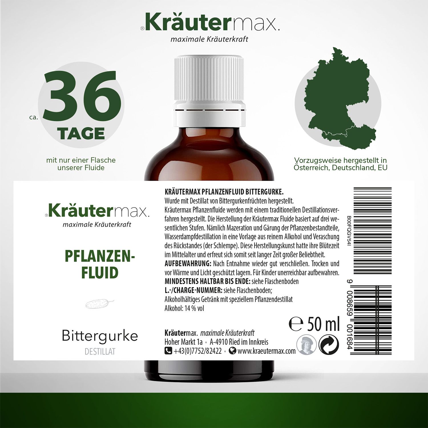 Kräutermax Pflanzenfluid Bittergurke Tropfen