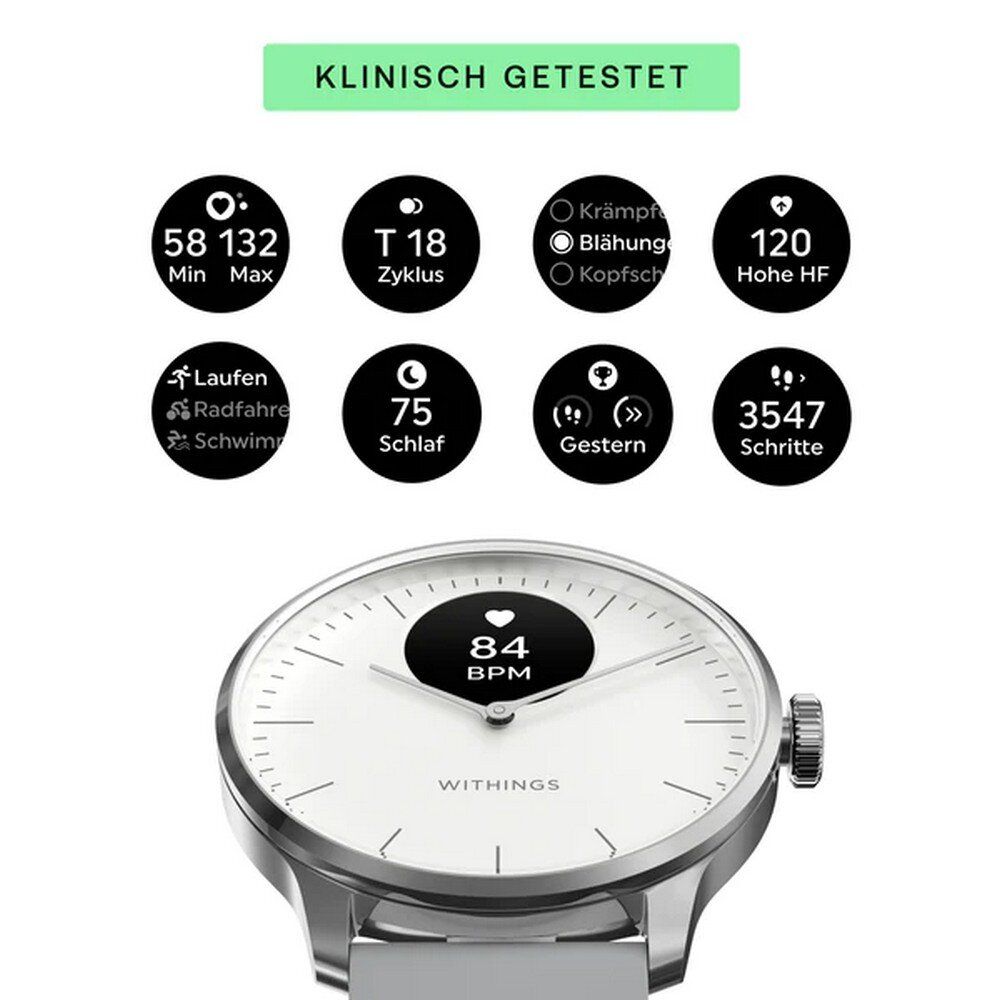 Withings Scanwatch Light, 37 mm, weiß