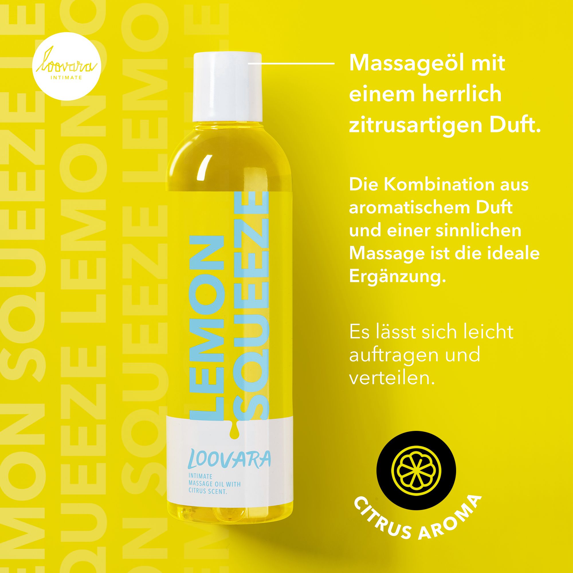 Loovara Massageöl - LEMMON SQUEEZE