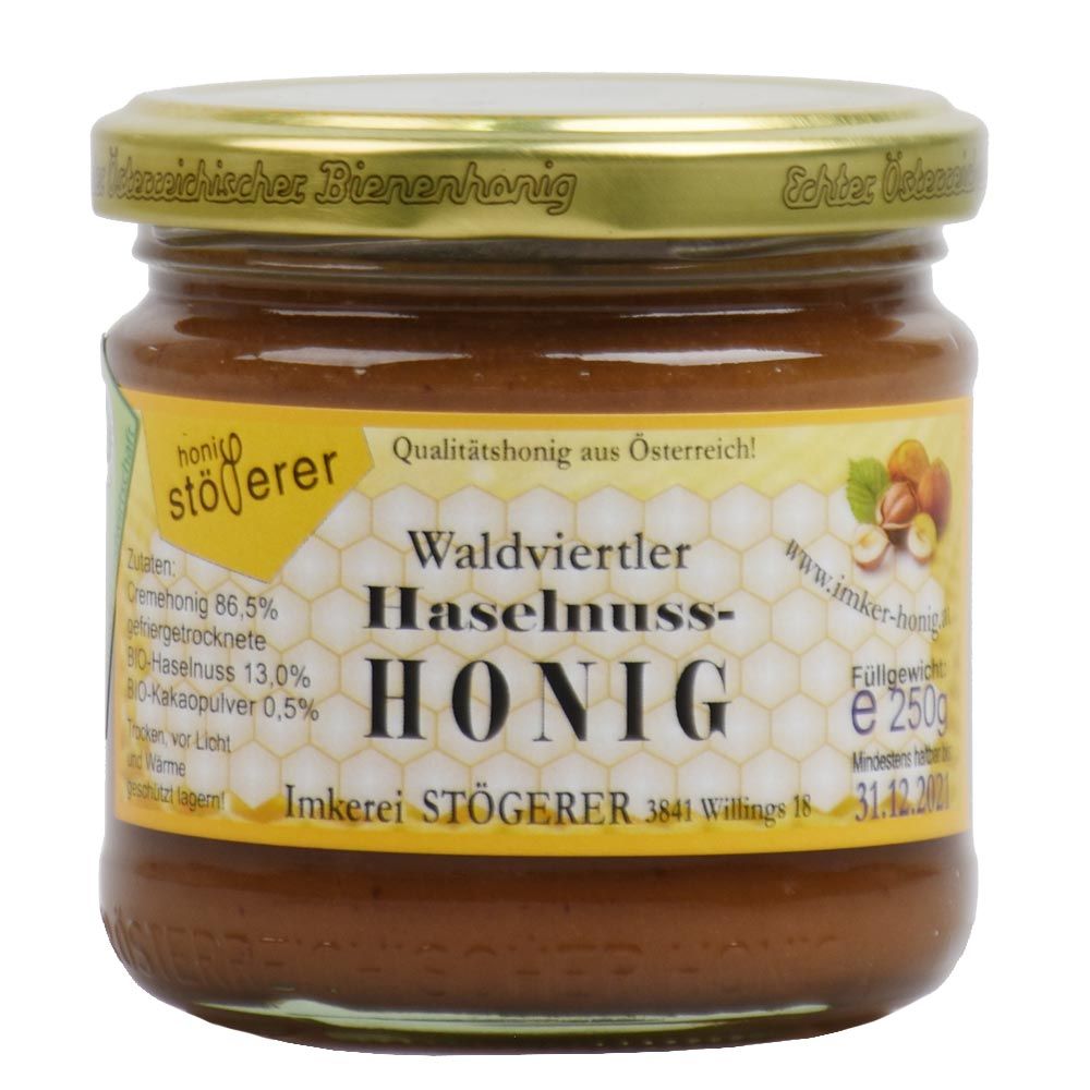 Bio Honig mit Haselnuss 250 g