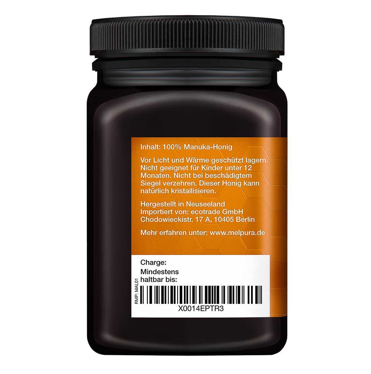 MELPURA Manuka Honig MGO 400+ aus Neuseeland mit zertifiziertem, natürlichem Methylglyoxal-Gehalt