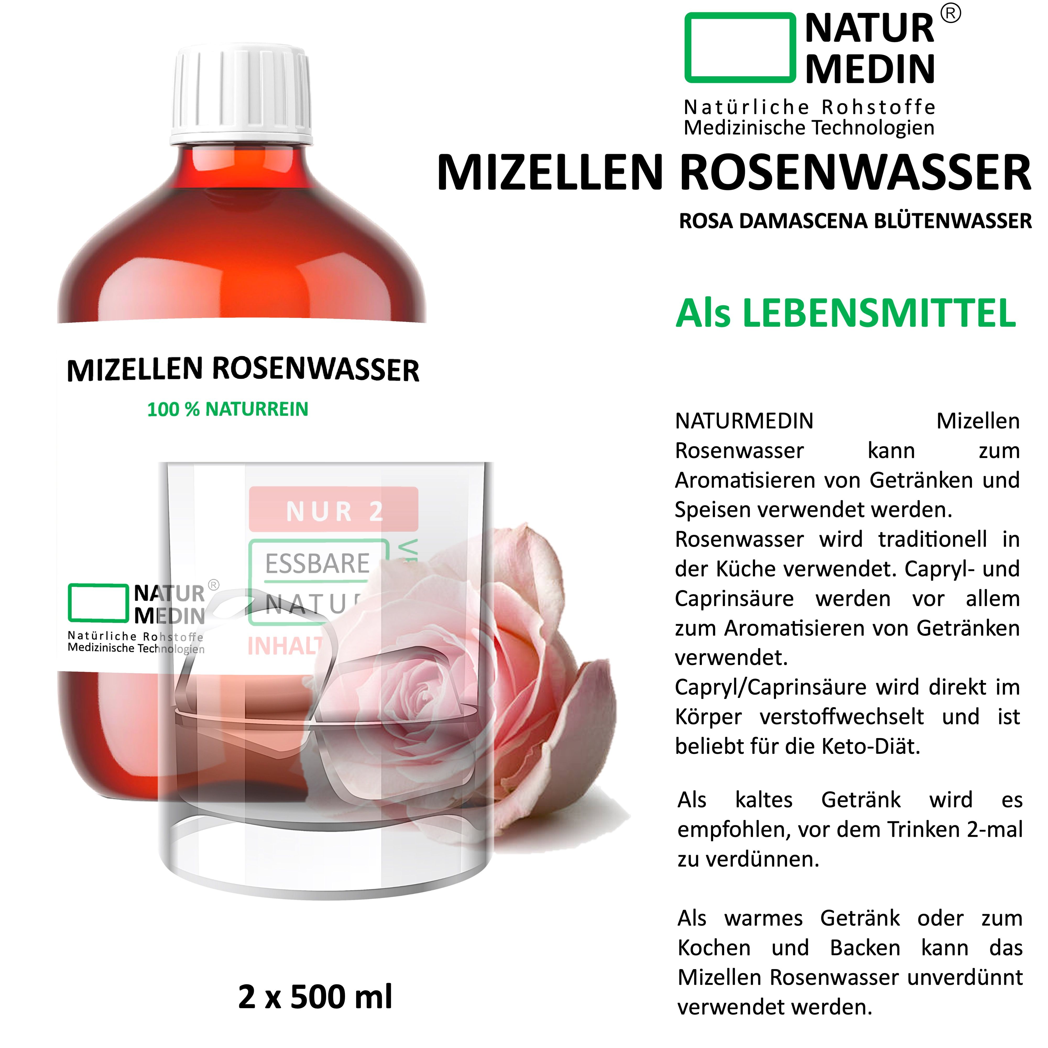 NATURMEDIN® Mizellen Rosenwasser Balanced