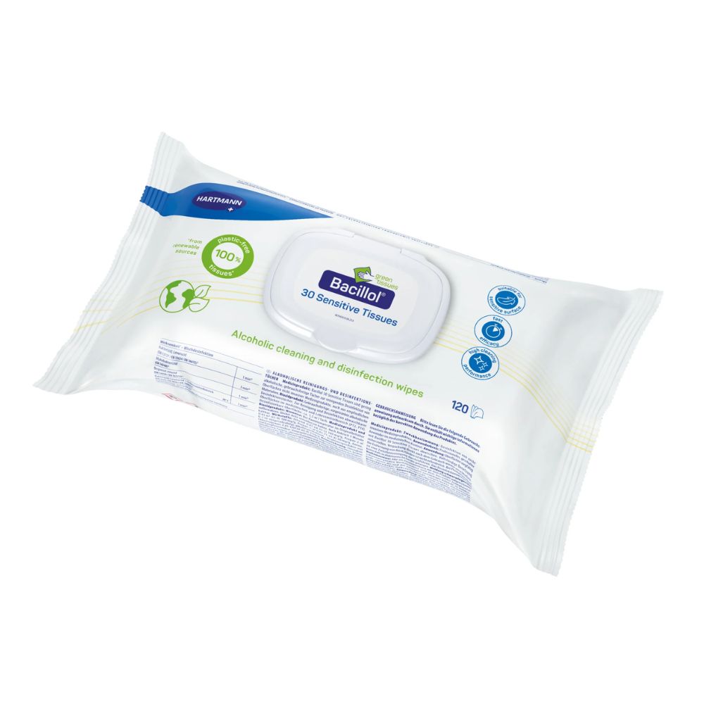 Hartmann Bacillol® 30 Sensitive Green Tissues Schnell-Desinfektionstücher