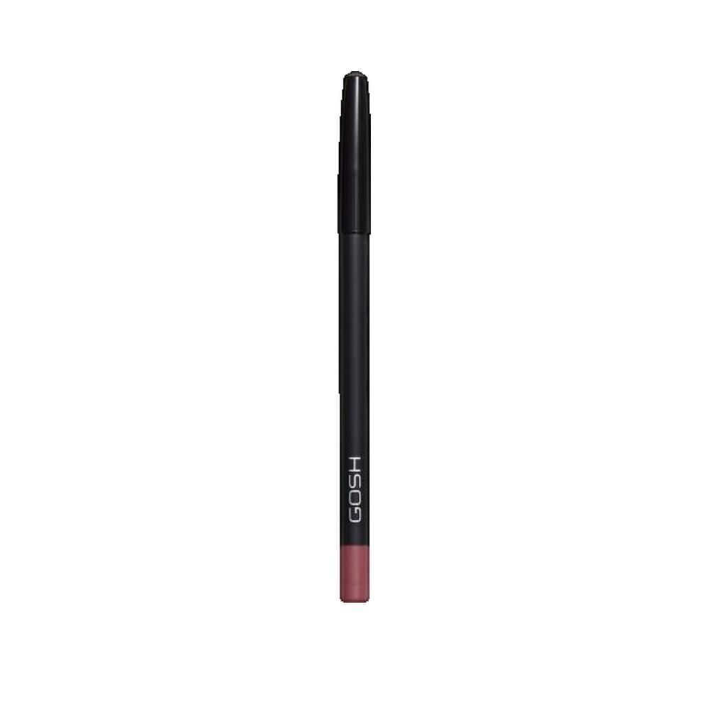 GOSH Velvet Touch Lipliner Waterproof 009 Rose. Schwarzer Stift mit rosafarbenem Lipliner-Ende. Marke GOSH.