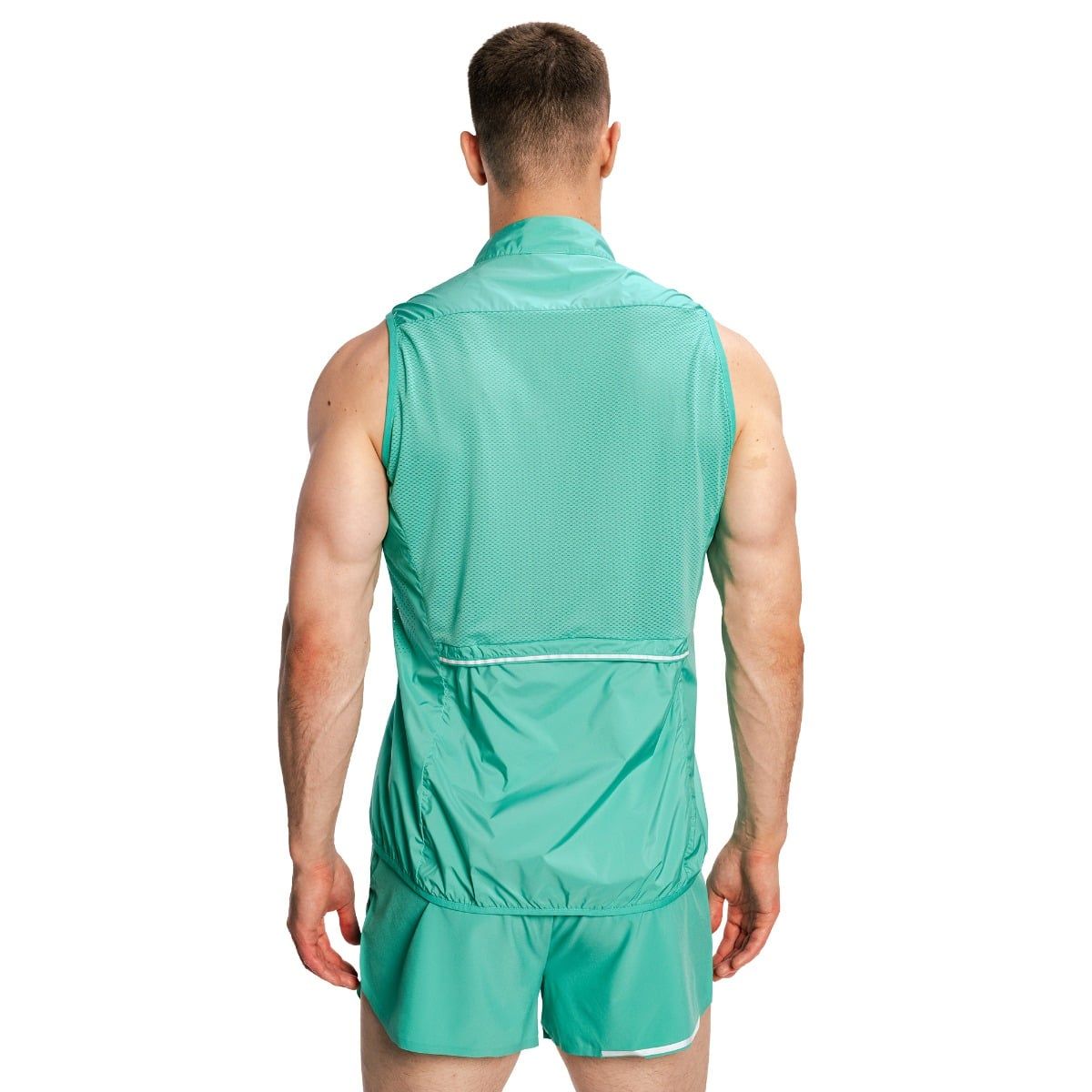 GymBeam Weste Herren slim mit Reißverschluss, Stehkragen, Pulse X Grün