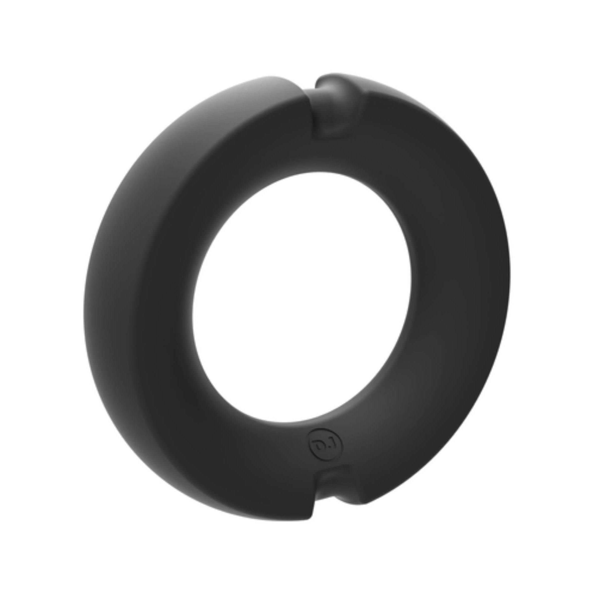 Schwarzer Cockring aus Silikon. Runde Form. Sichtbares Logo. Keine weiteren Merkmale.