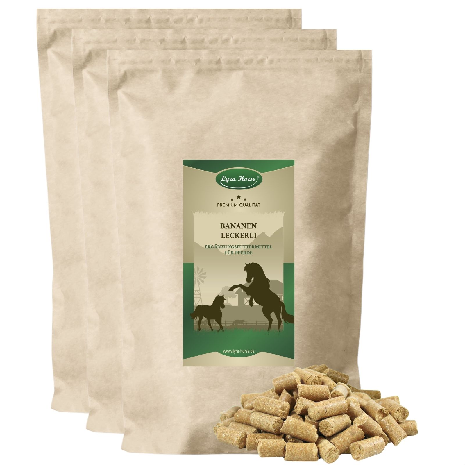 Lyra Horse® Bananen Leckerli 15 kg Futter