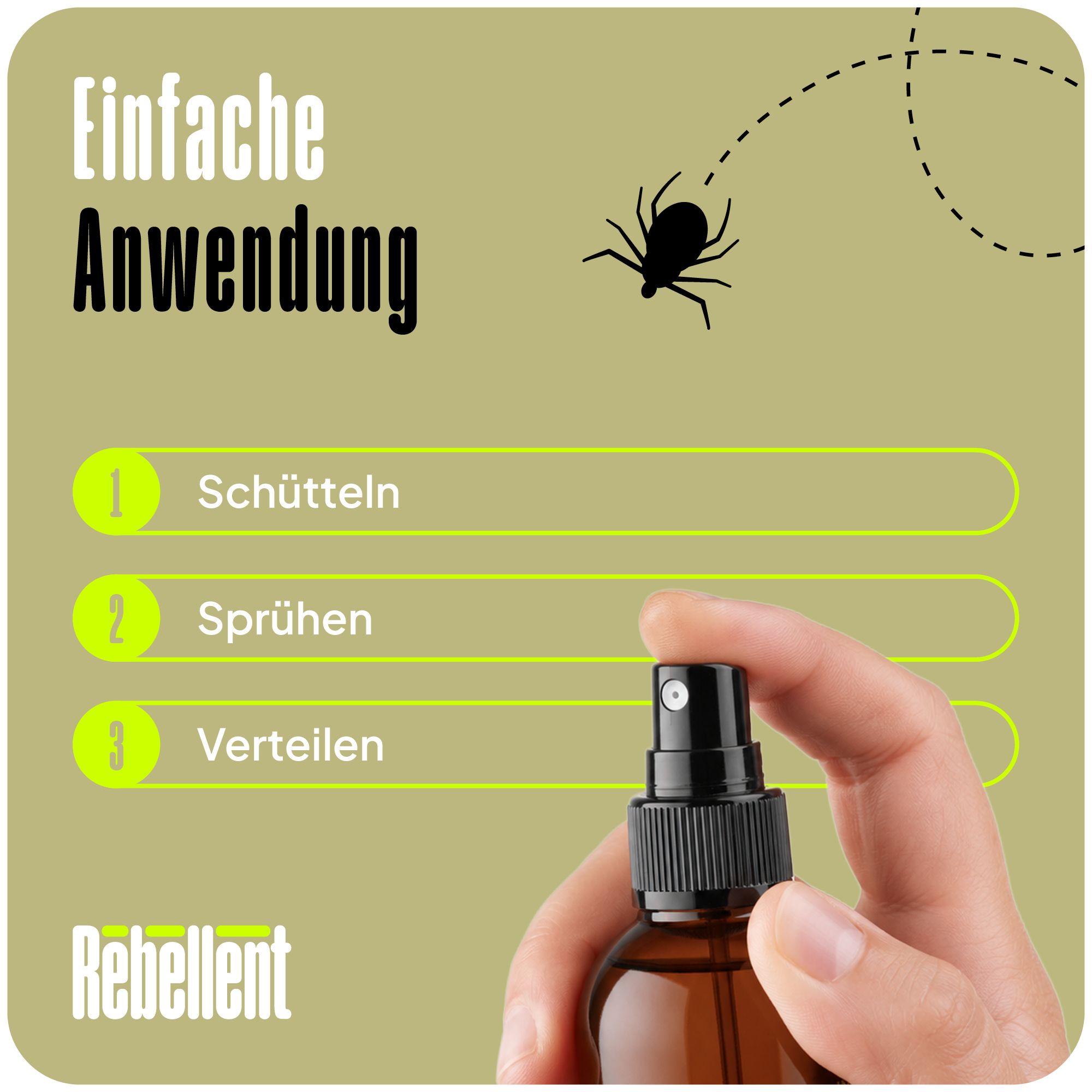 Rebellent SENSITIV Insektenschutzspray mit Geraniol & Aloe Vera