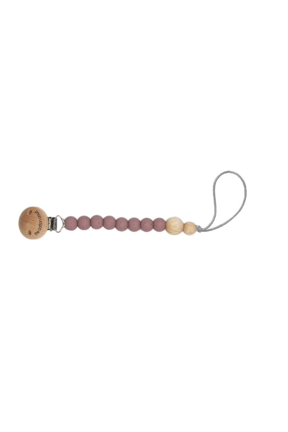 the cotton cloud Schnullerkette Round Mauve