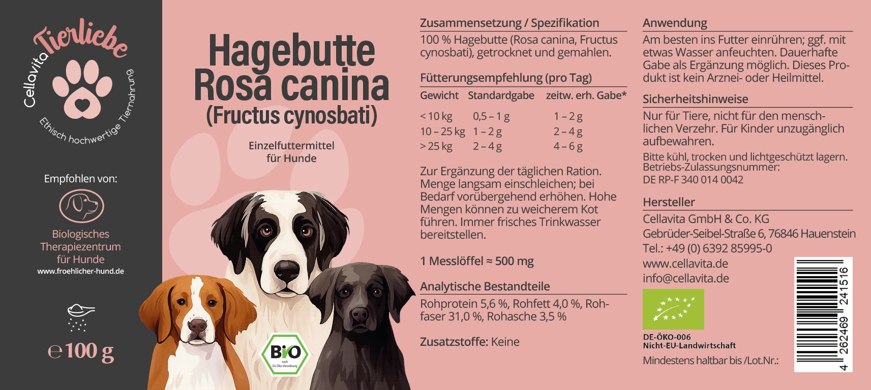 Cellavita - Hagebutte für Hunde