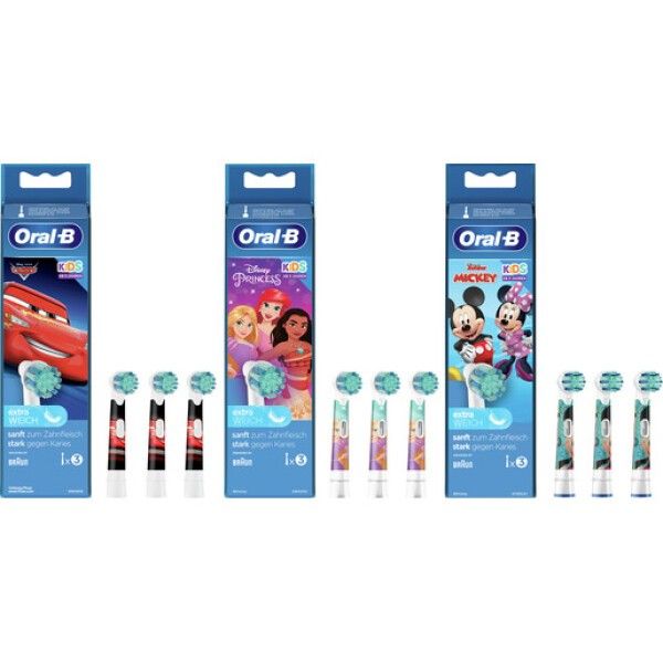 Oral-B Kids Cars/Princess/Mickey Aufsteckbürsten eol