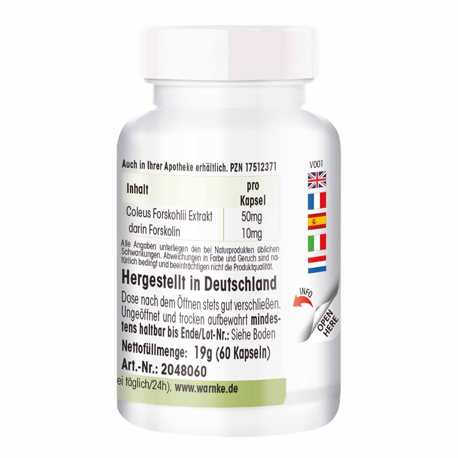 Warnke Vitalstoffe | Coleus Forskohlii Extrakt 50mg