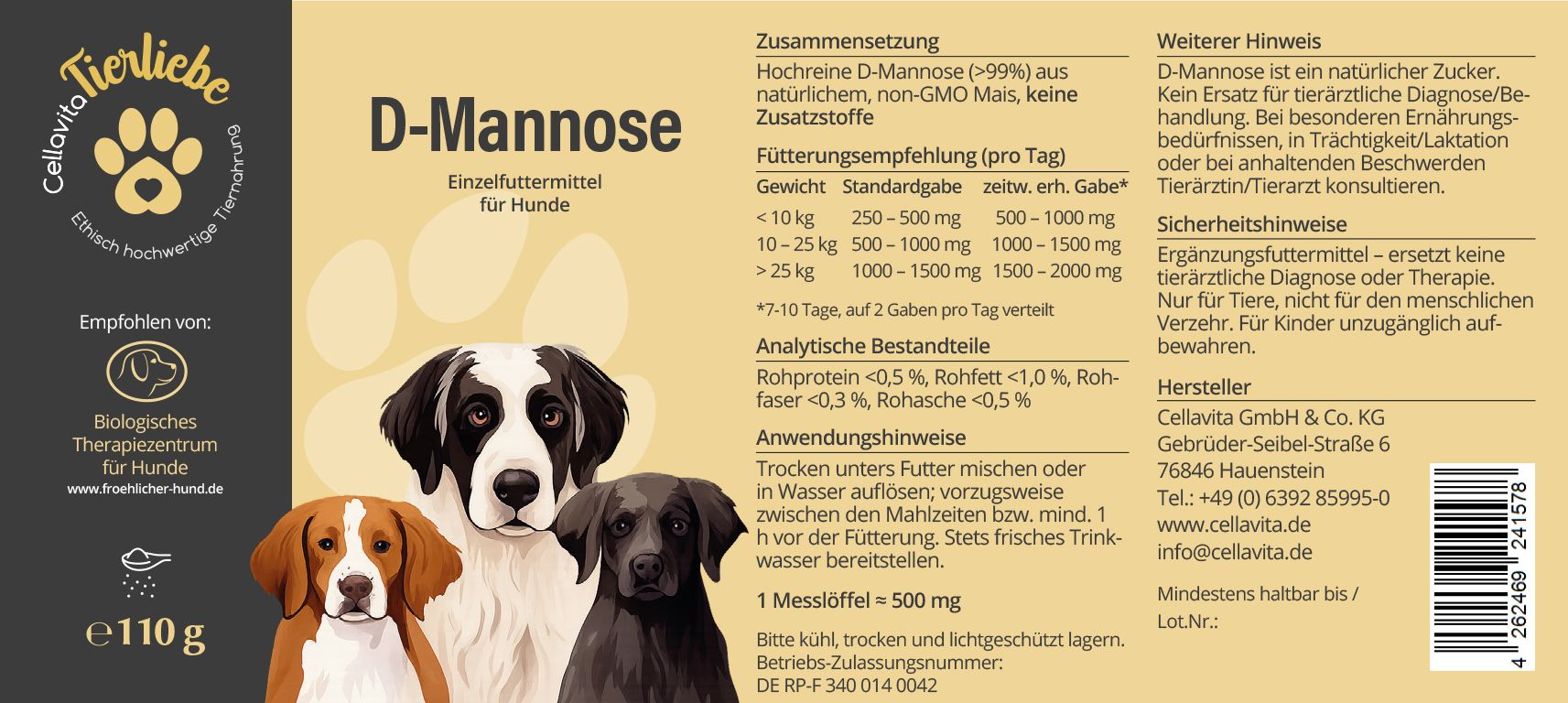 Cellavita - D-Mannose für Hunde