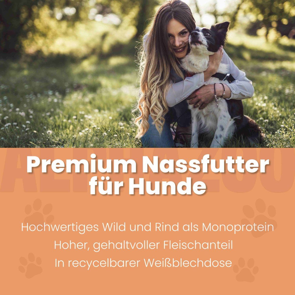 alphazoo Wild + Rind Nassfutter für Adult Hunde