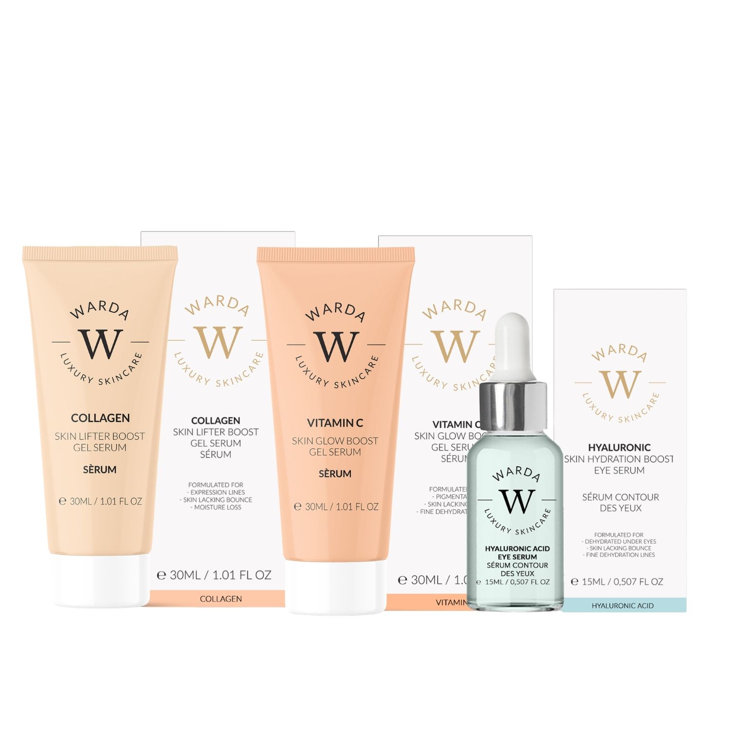 Warda Luxury Skincare Komplettes Hautpflege-Serum-Set 1 St