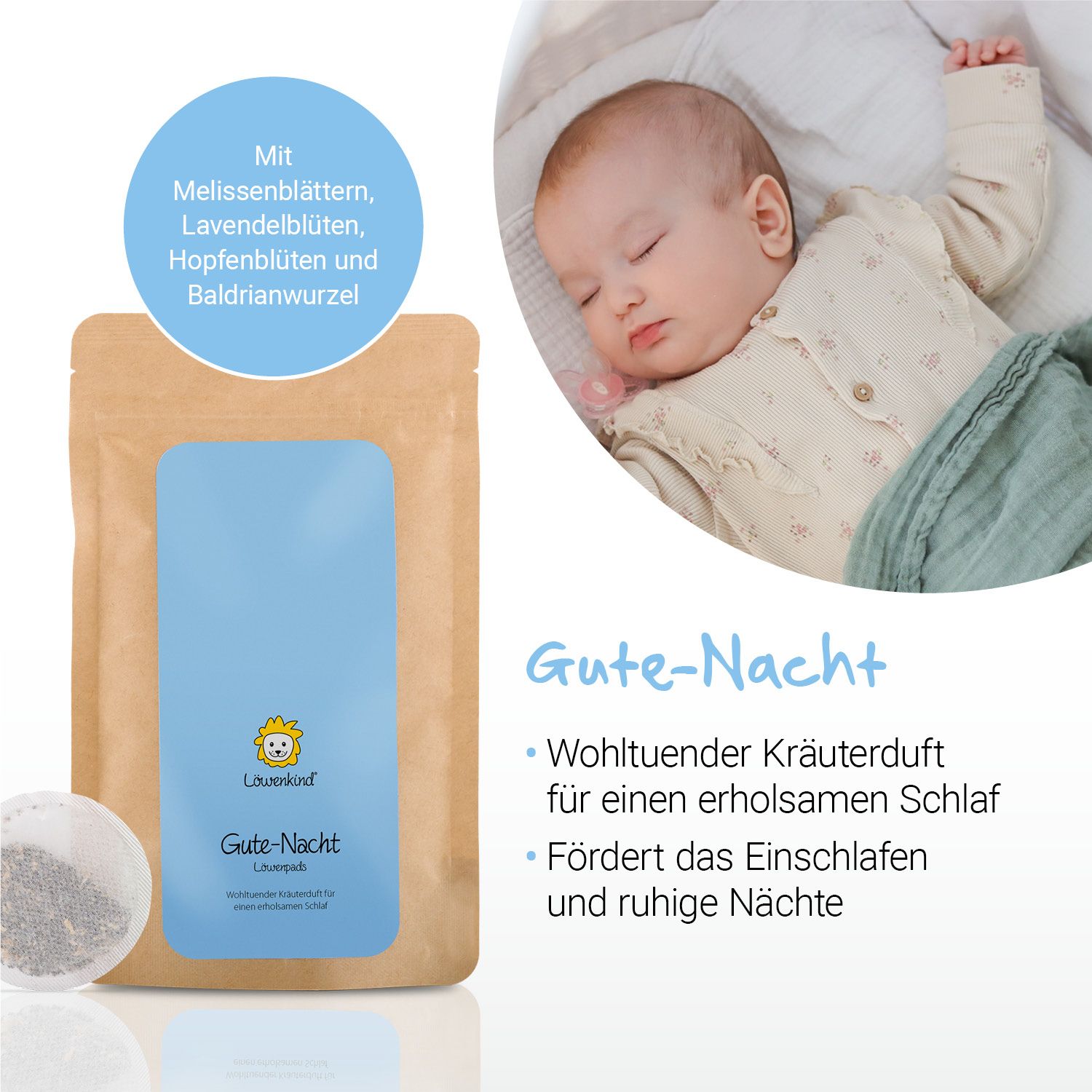 Löwenkind Gute-Nacht-Kräuterpads Nachfüllpackungen 2x10 St Kräuter