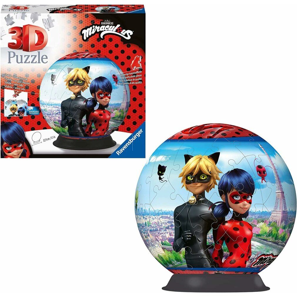 ravensburger Puzzleball Magic Marienkäfer und schwarze Katze 72 Teile