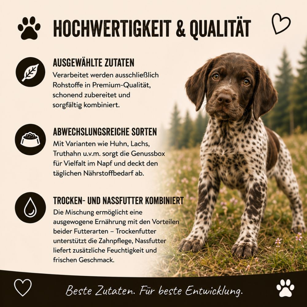 Hochwertigkeit und Qualität der Wildfang Genussbox Junior.