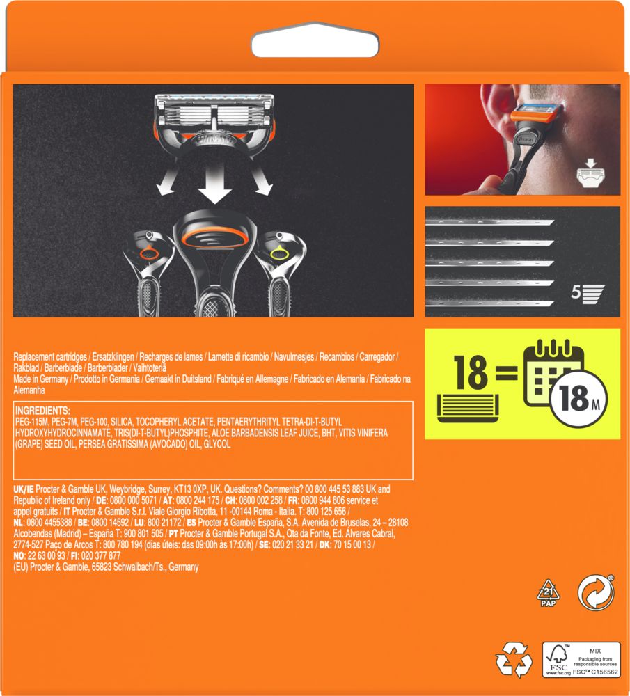 Gillette - Ersatzklingen "Fusion5"